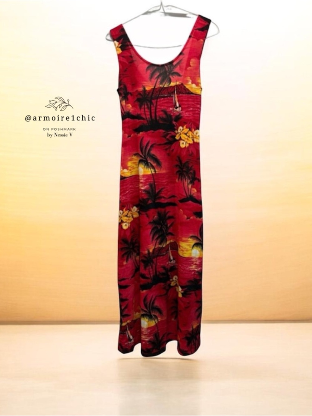 HAWAIIAN MAXI DRESS | Exotic Tropical Vintage Floral Pattern | Women’s Size 4-6